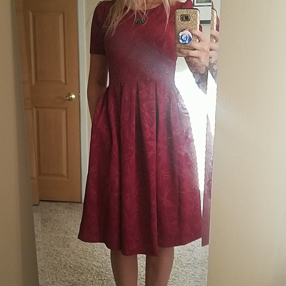 Lularoe red sparrow amelia dress